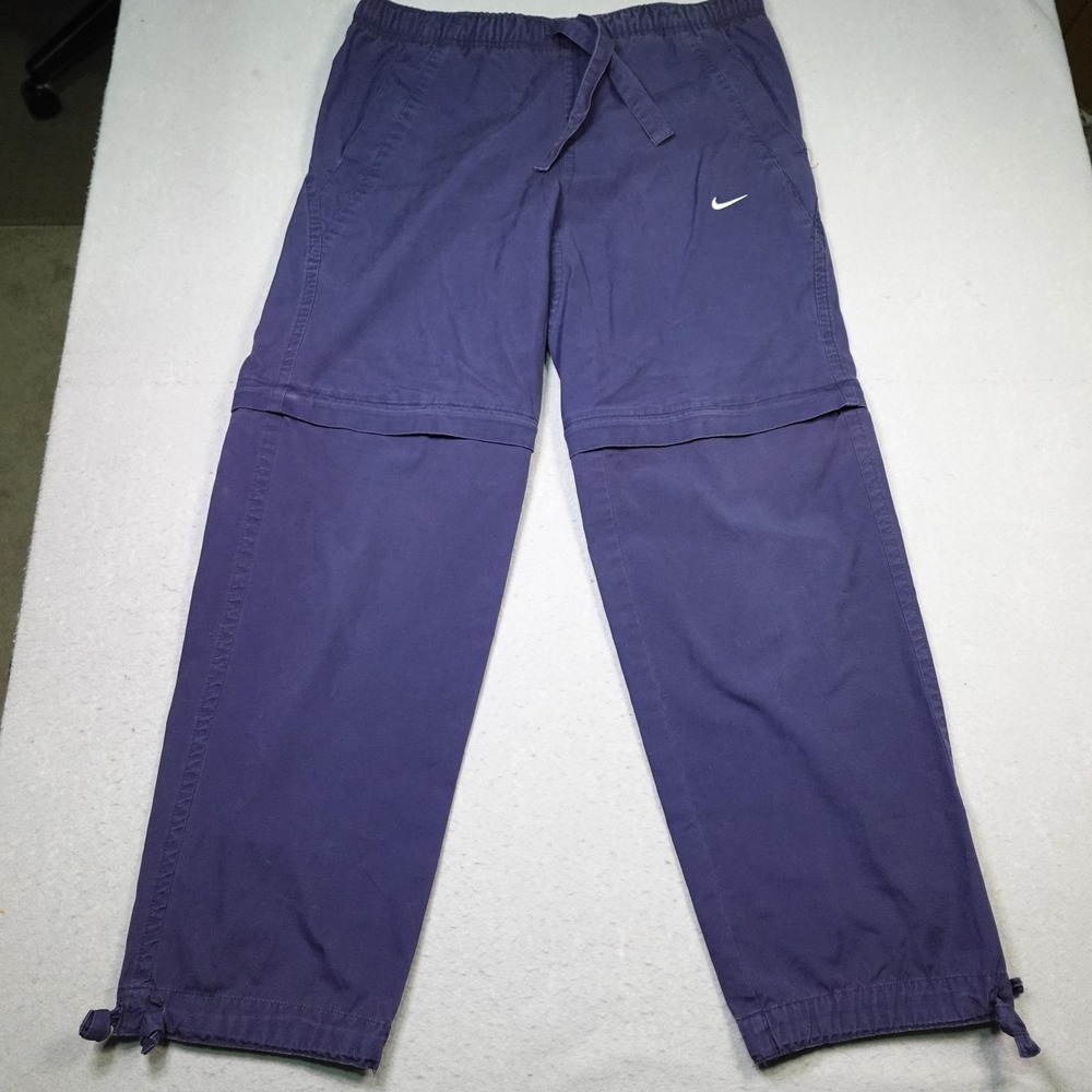 Nike Pants Mens S Navy Blue Convertible Hiking Trail Drawstring Zip Pockets
